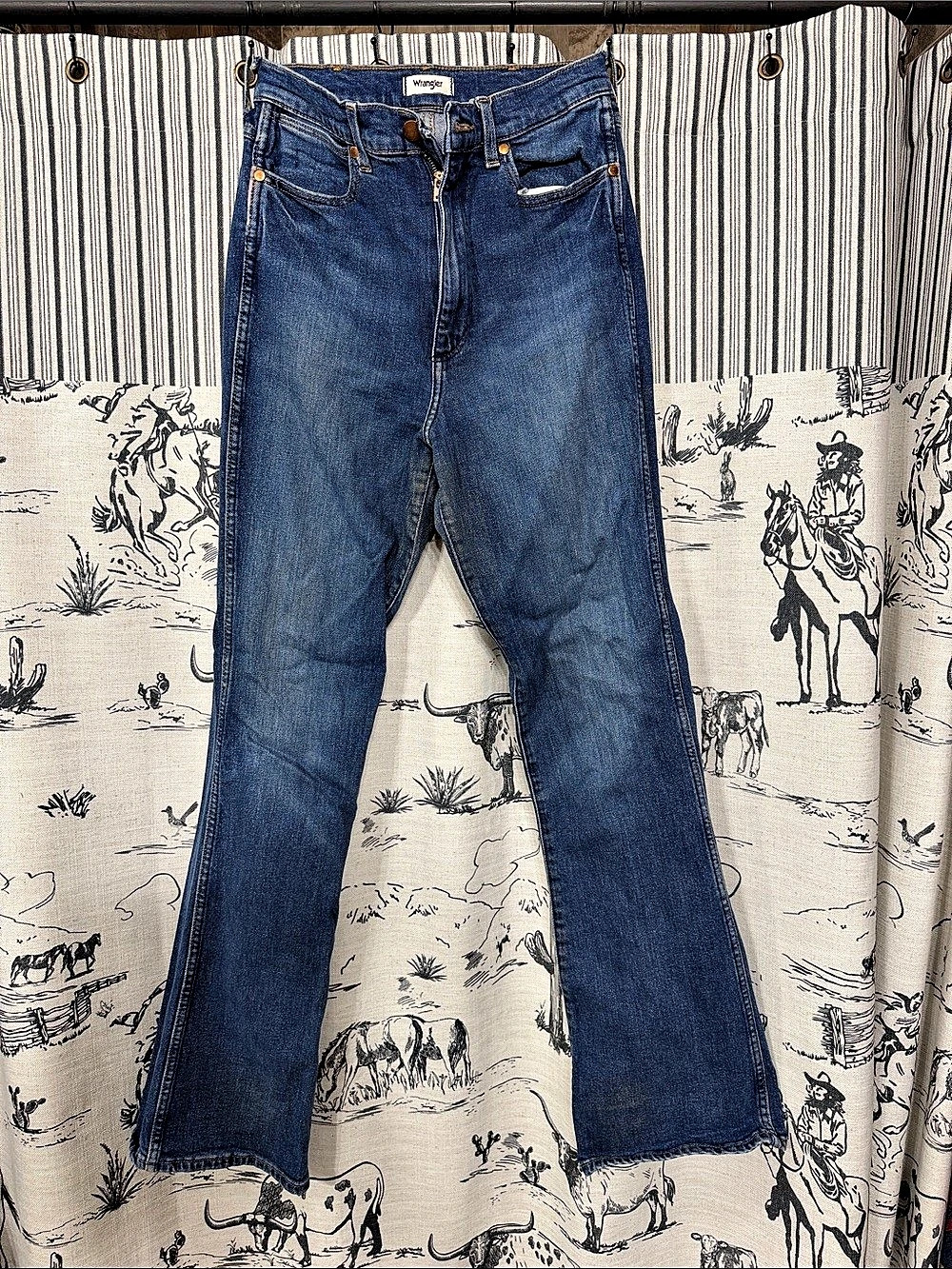 Wrangler Straight Leg Jeans Blue Waist 28